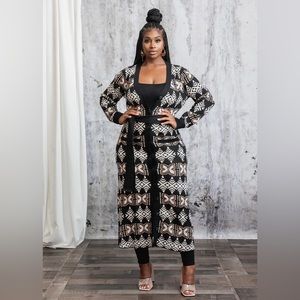 D’IYANU African print cardigan SZ M